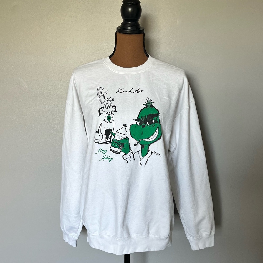 Knarb Art Happy Holidaze the Grinch and Max Christmas Sweatshirt